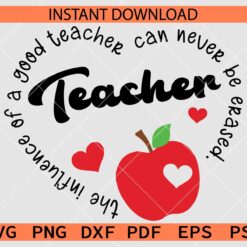 The influence of a good teacher can never be erased Apple SVG