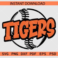 Tigers Baseball Ball SVG, Tigers Baseball Ball Décor SVG