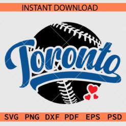 Toronto Baseball Ball Vector SVG, Toronto Baseball Ball Décor SVG