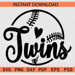 Twins Baseball Ball Sketch SVG, Twins Baseball Drawing SVG