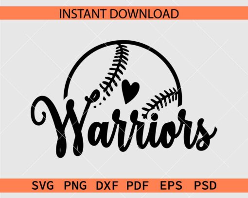 Warriors Baseball Ball Sketch SVG, Warriors Baseball Ball Vector SVG