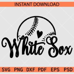 White Sox Baseball Ball Sketch SVG, White Sox Baseball Ball Vector SVG, White Sox Baseball Ball Décor SVG