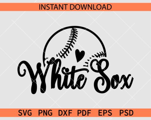 White Sox Baseball Ball Sketch SVG, White Sox Baseball Ball Vector SVG, White Sox Baseball Ball Décor SVG
