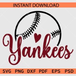 Yankees Baseball Ball Sketch SVG, Yankees Baseball Ball Vector SVG
