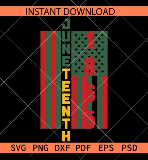 Juneteenth 1865 Flag SVG, Juneteenth Flag SVG