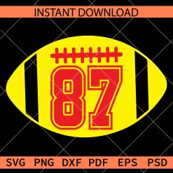 American Football Ball 87 Vector SVG, Football player no 87 SVG