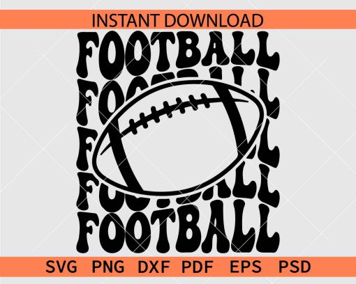 American Football Ball Stacked Vector SVG