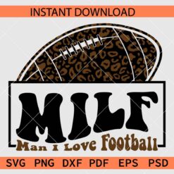 American Football MILF Leopard Print SVG