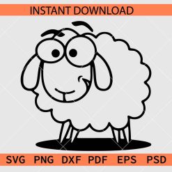 Baby Sheep Cartoon Vector SVG