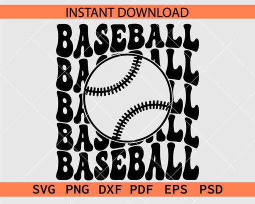 Baseball Ball Stacked Vector SVG, Stacked Baseball Ball Décor SVG