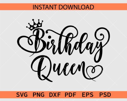 Birthday Queen Crown Vector SVG