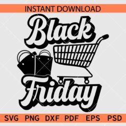 Black Friday Shopping Bag and Trolley SVG