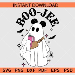 Boo Jee Mickey with Iced Coffee SVG