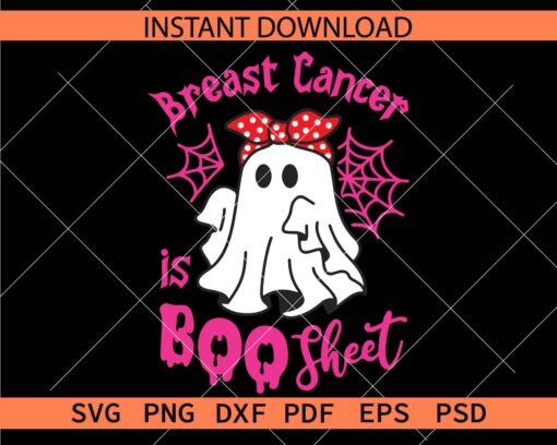 Breast cancer is boo sheet ghost SVG