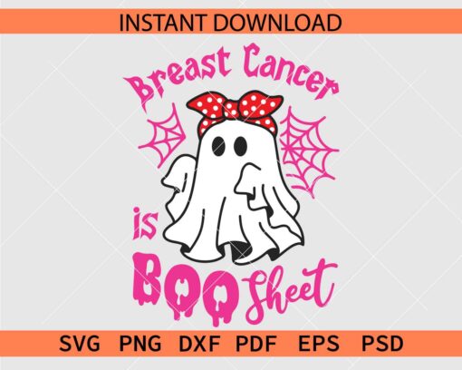 Breast cancer is boo sheet ghost SVG