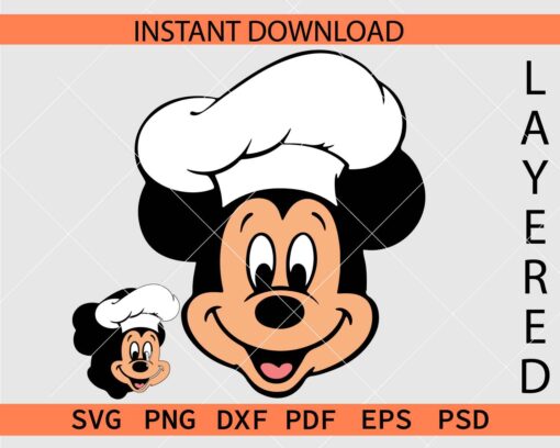 Chef Mickey Mouse Décor SVG