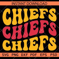 Chiefs retro wavy text SVG, Retro KC Chief Vector SVG