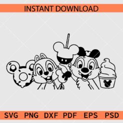 Chip and Dale Disneyland Snacks Décor SVG