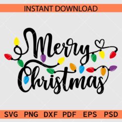 Christmas Lights merry Christmas Décor SVG