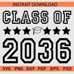Class of 2036 Graduation Hat SVG, Class of 2036 Graduation Vector SVG