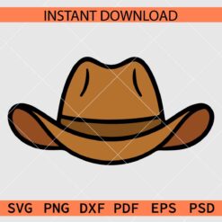 Cowboy Hat Vector SVG, Cowboy Hat Clipart SVG, Cowboy Hat Décor SVG