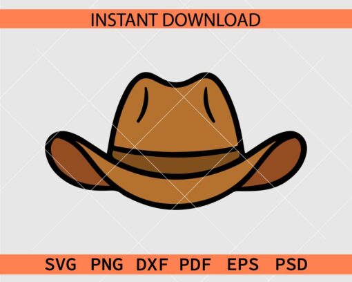 Cowboy Hat Vector SVG, Cowboy Hat Clipart SVG, Cowboy Hat Décor SVG