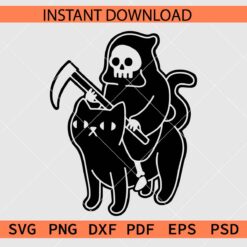 Death Riding a Black Cat SVG
