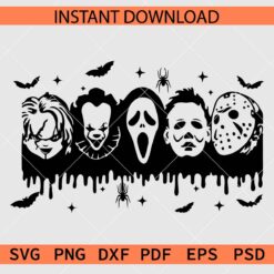 Dripping Horror Movie Characters décor SVG