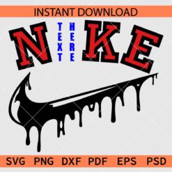 Drippy Nike Name Frame Vector SVG