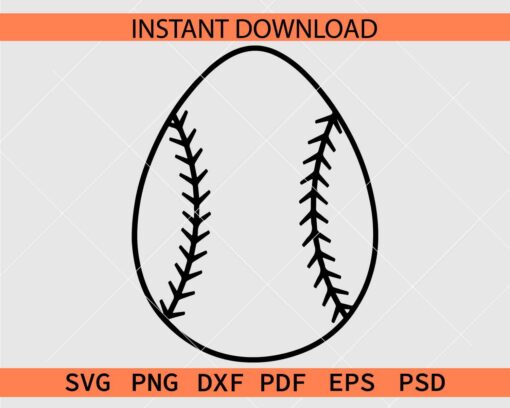 Easter Egg with Baseball Laces Vector SVG