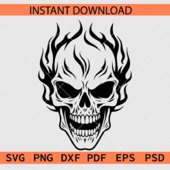 Flaming-Skull-SVG