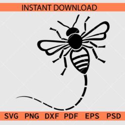 Flying Bee Trail SVG, Flying Bee Trail Vector SVG