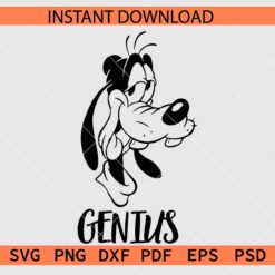 Funny Genius Goofy Stencil SVG