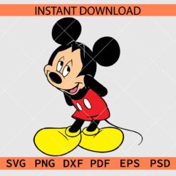 Funny Mouse Folding Hands Behind SVG