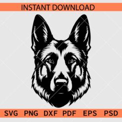 German Shepherd Stencil SVG