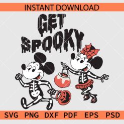 Get Spooky Mickey Minnie with Skeleton Costume SVG
