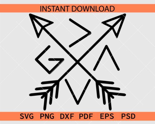 God is Greater Than the Highs and Lows Arrows Clipart SVG