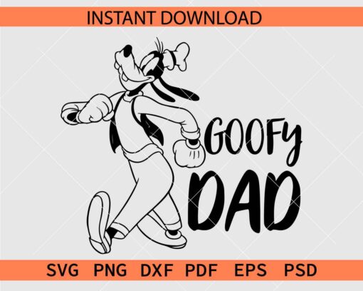Goofy Dad SVG, Funny Goofy Dad Clipart SVG