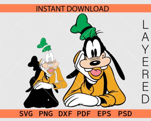 Goofy Holding Cheeks Layered SVG