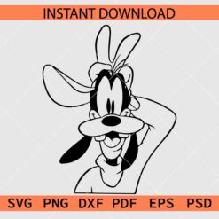 Goofy Peace sign Coloring Page SVG, Goofy Peace sign sketch SVG