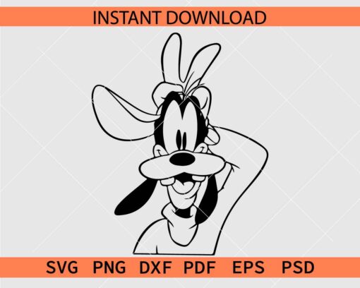 Goofy Peace sign Coloring Page SVG, Goofy Peace sign sketch SVG
