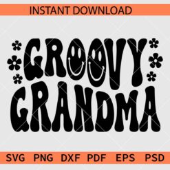 Groovy Grandma Retro Wavy Text Décor SVG