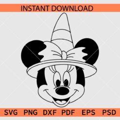 Halloween Minnie Mouse Witch Clipart SVG