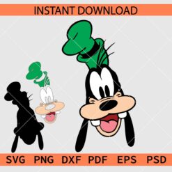 Happy Goofy Head Layered SVG, Happy Walt Disney Goofy Head Clip Art SVG