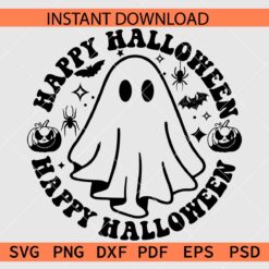 Happy Halloween Ghost Clipart SVG