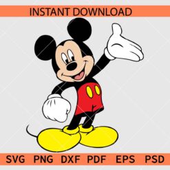 Happy Mickey Layered Clipart SVG, Laughing Mickey Mouse Vector SVG