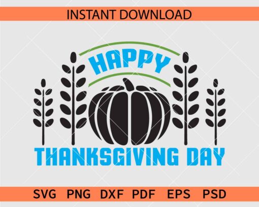 Happy Thanksgiving Day Pumpkin Décor SVG