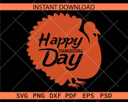 Happy Thanksgiving Day Turkey Vector SVG