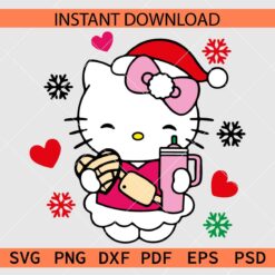 Hello Kitty Stanley Cup And Concha Cake SVG