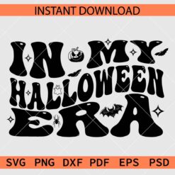 In my Halloween era Retro Wavy Text SVG